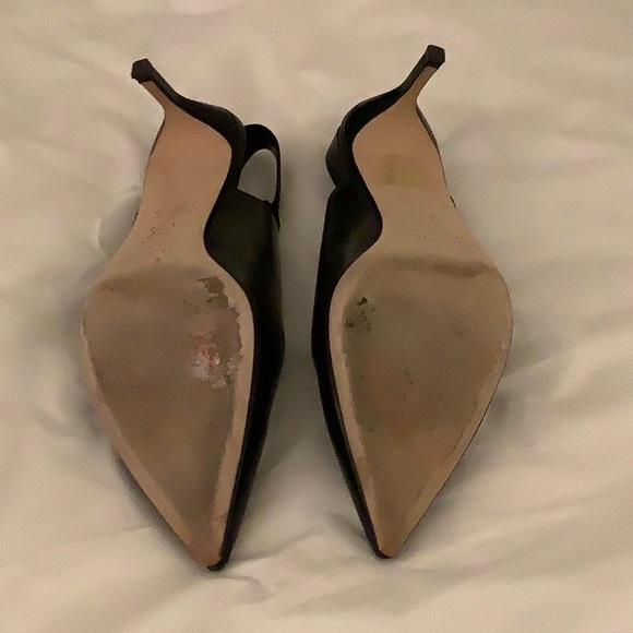 VIA SPIGA black leather sling backs - Picture 4 of 5